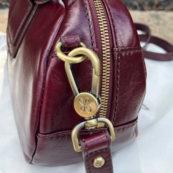 NWT New Hobo Shelia Small Satchel Merlot Leather Retired Rare - Picture 5 of 8